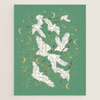 Golden cranes party  Jigsaw Puzzle Gallery Image 1