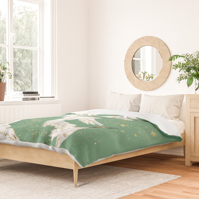 Golden cranes party  Duvet Cover Gallery Image 2