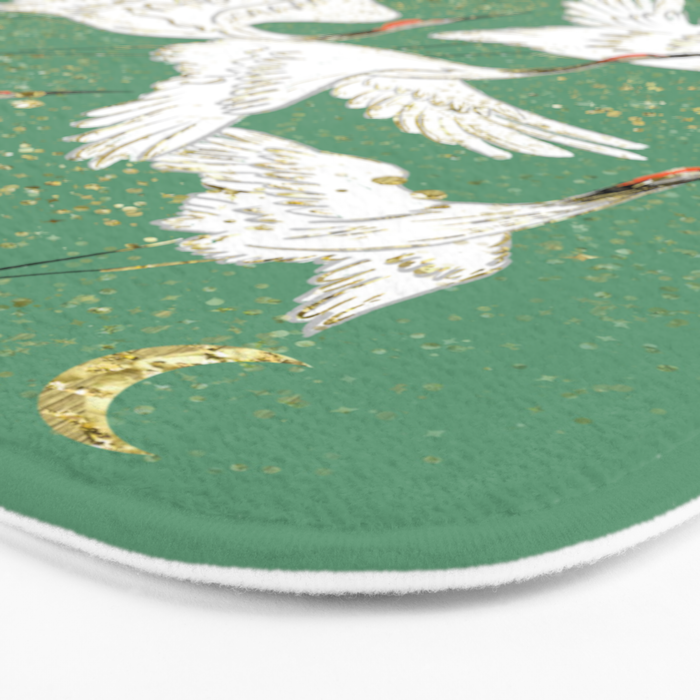 Golden cranes party  Bath Mat Gallery Image 3