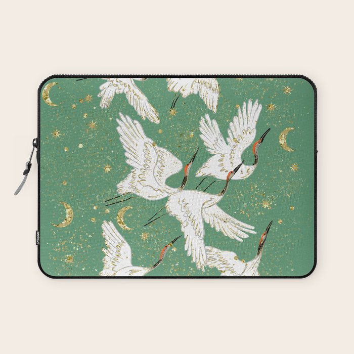 Golden cranes party  Laptop Sleeve Gallery Image 1