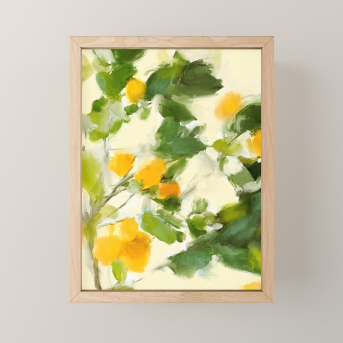 abstract art lemon tree Mini Art Print Gallery Image 1