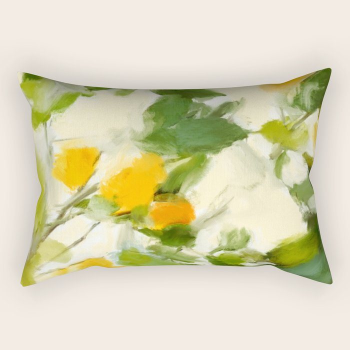 abstract art lemon tree Rectangular Pillow Gallery Image 2