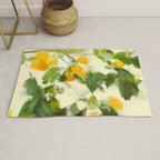 abstract art lemon tree Rug Gallery Image 1