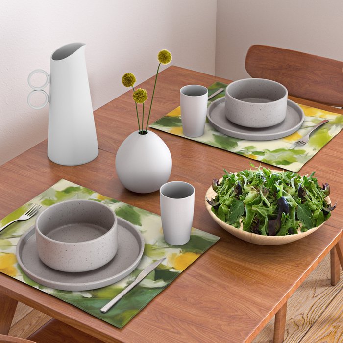 abstract art lemon tree Placemat Gallery Image 2