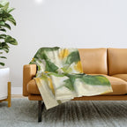 abstract art lemon tree Throw Blanket Gallery Image 1