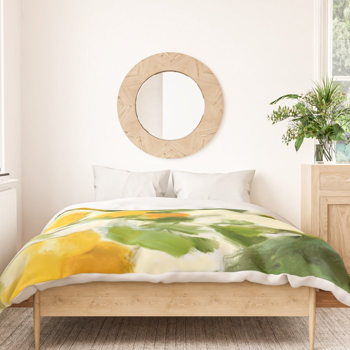 abstract art lemon tree Duvet Cover Gallery Image 3