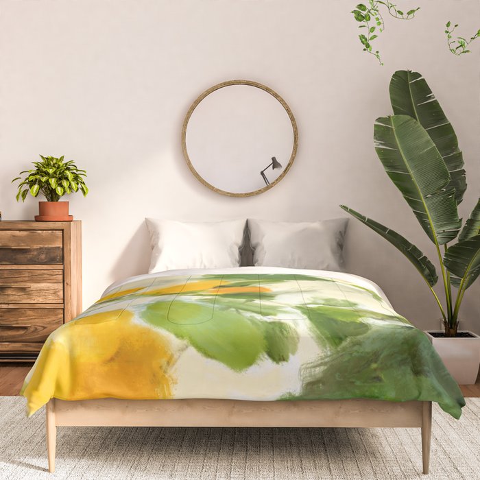 abstract art lemon tree Comforter Gallery Image 3
