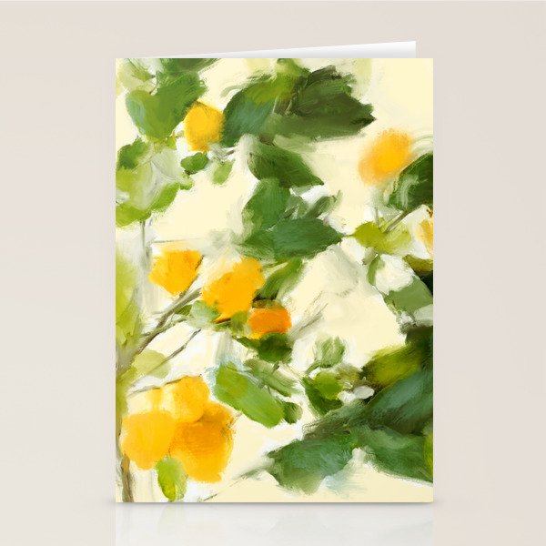 abstract art lemon tree Stationery Card Gallery Image 2