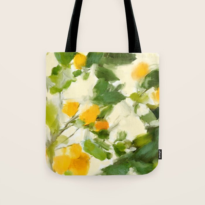 abstract art lemon tree Tote Bag Gallery Image 1