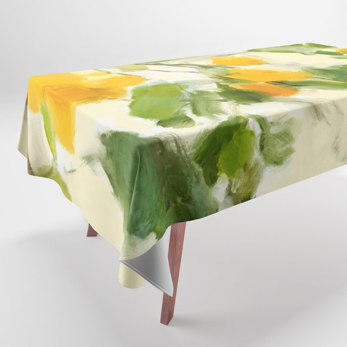 abstract art lemon tree Tablecloth Gallery Image 1