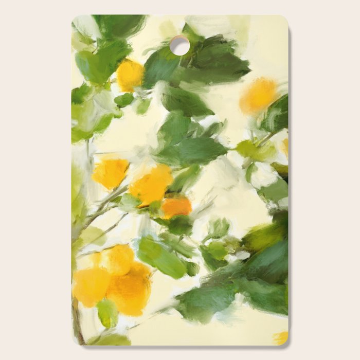 abstract art lemon tree Cutting Board Gallery Image 1