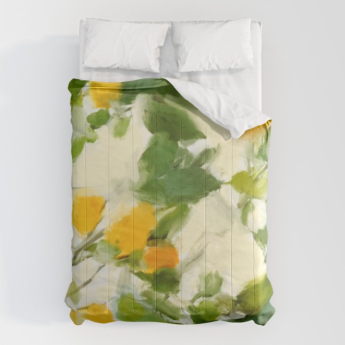 abstract art lemon tree Comforter Gallery Image 6