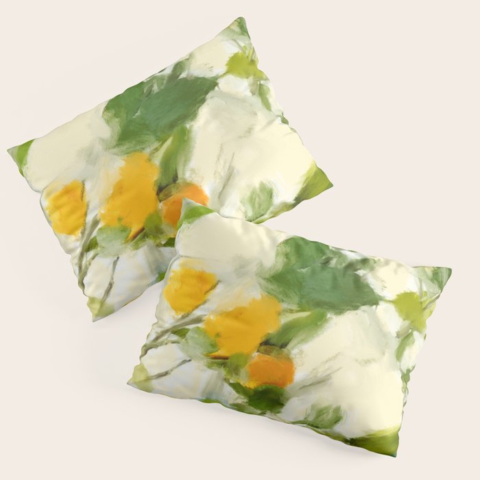 abstract art lemon tree Pillow Sham Gallery Image 3