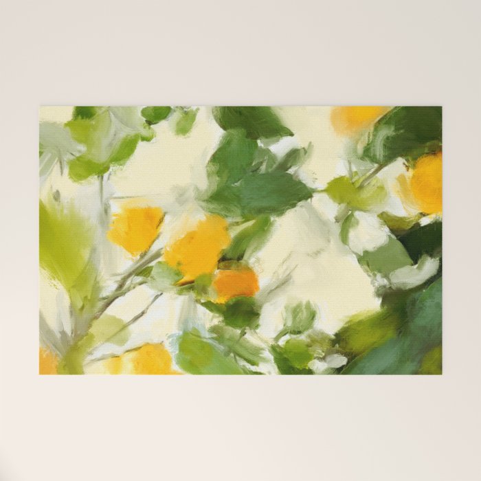 abstract art lemon tree Welcome Mat Gallery Image 1