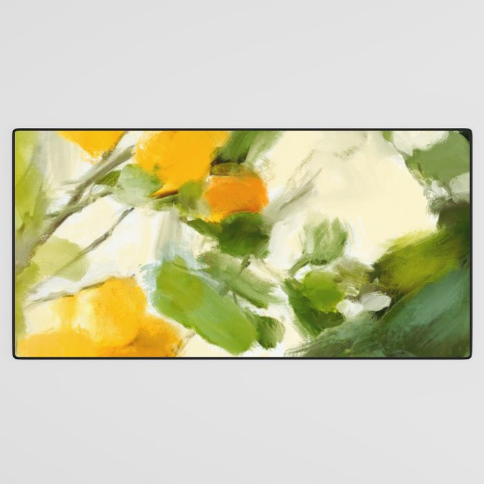 abstract art lemon tree Desk Mat Gallery Image 3