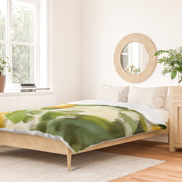 abstract art lemon tree Duvet Cover Gallery Image 2