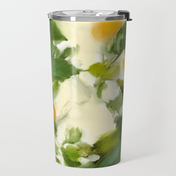 abstract art lemon tree Travel Mug Gallery Image 2