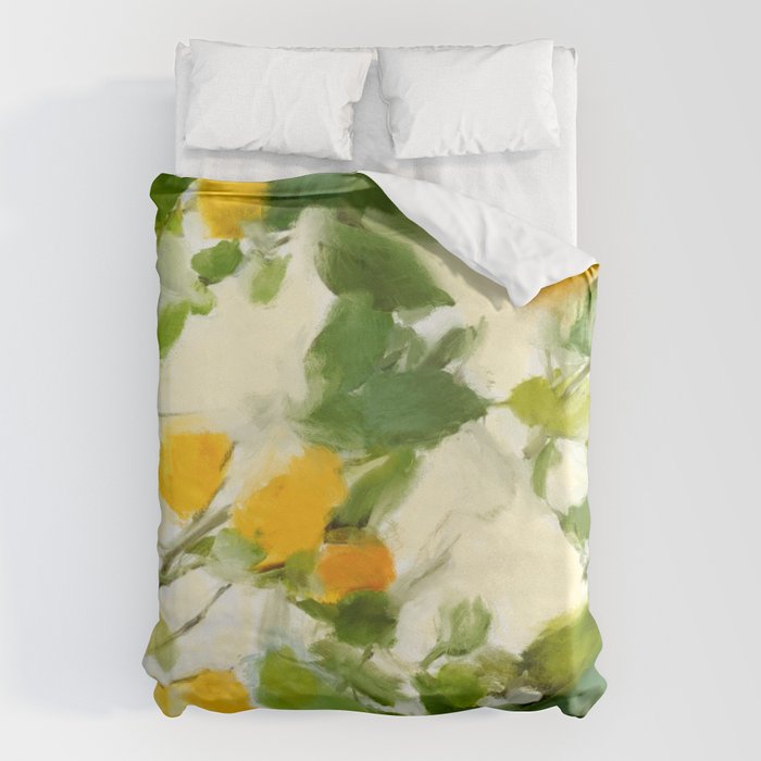 abstract art lemon tree Duvet Cover Gallery Image 1