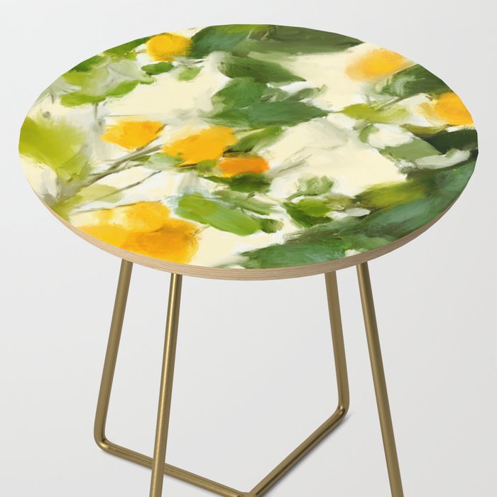 abstract art lemon tree Side Table Gallery Image 2