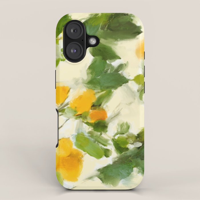 abstract art lemon tree iPhone Case Gallery Image 1