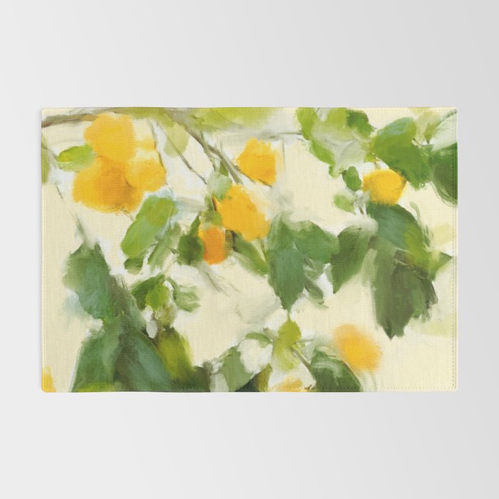abstract art lemon tree Rug Gallery Image 2