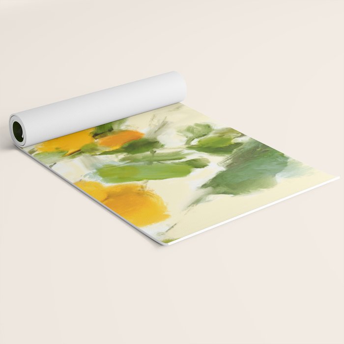 abstract art lemon tree Yoga Mat Gallery Image 2