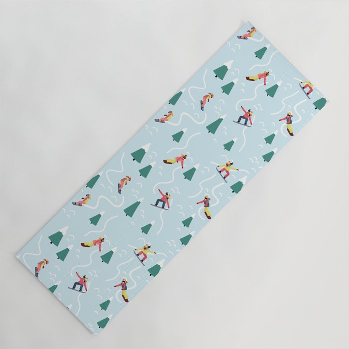 Snowboarding Girls Yoga Mat Gallery Image 1