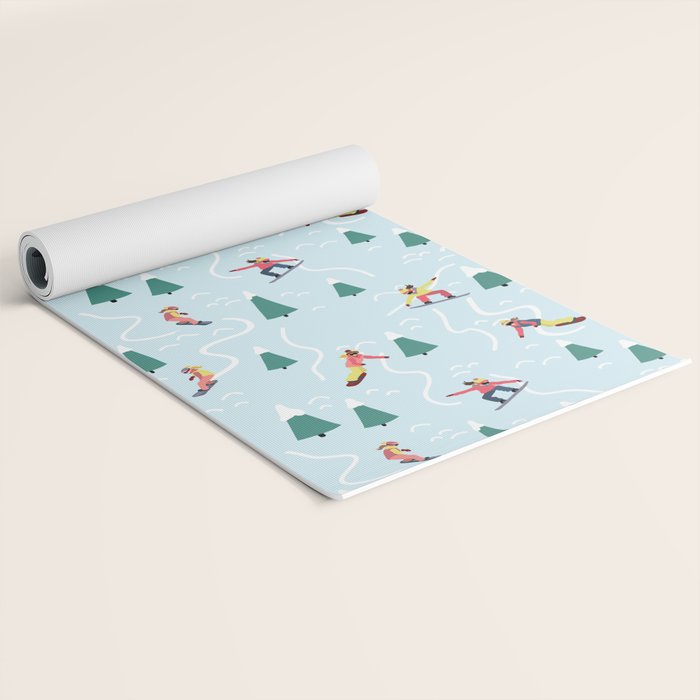 Snowboarding Girls Yoga Mat Gallery Image 2