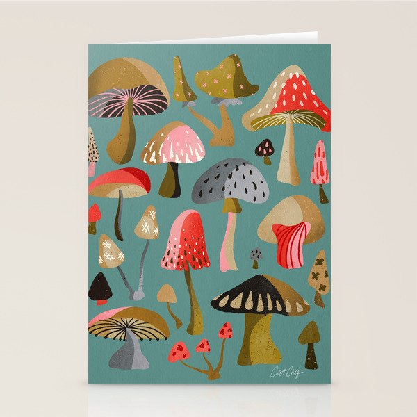 Mushroom Collection - Mint Stationery Card Gallery Image 1