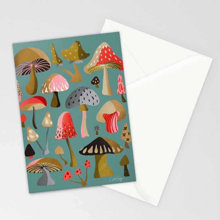 Mushroom Collection - Mint Stationery Card Gallery Image 2