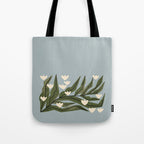 Reaching Tulips (Pale Blue) Tote Bag Gallery Image 1