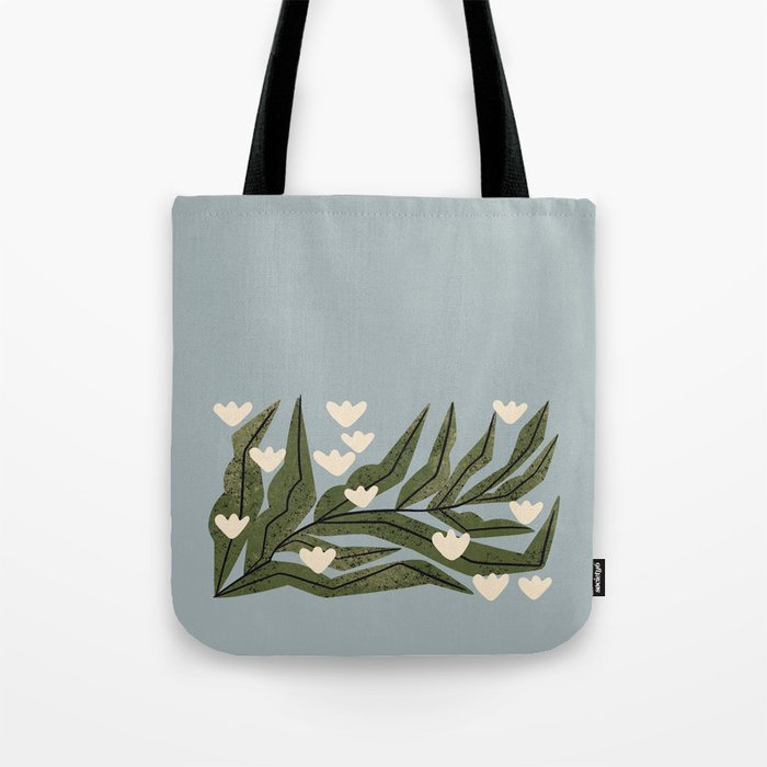 Reaching Tulips (Pale Blue) Tote Bag Gallery Image 1