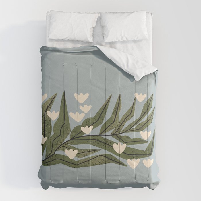 Reaching Tulips (Pale Blue) Comforter Gallery Image 1