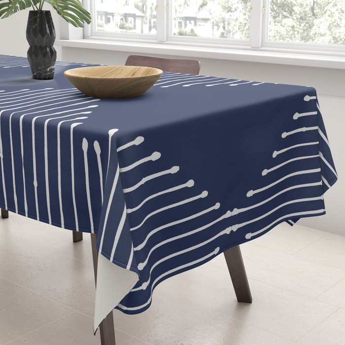 Geo (Navy) Tablecloth Gallery Image 3