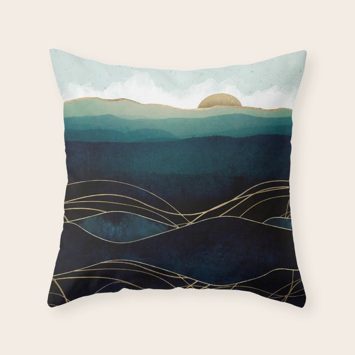 Indigo Waters Throw Pillow Gallery Image 6