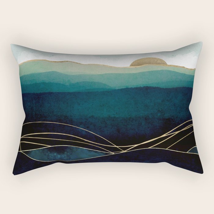 Indigo Waters Rectangular Pillow Gallery Image 1