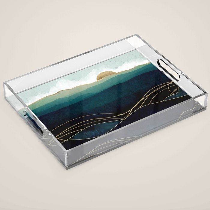 Indigo Waters Acrylic Tray Gallery Image 1