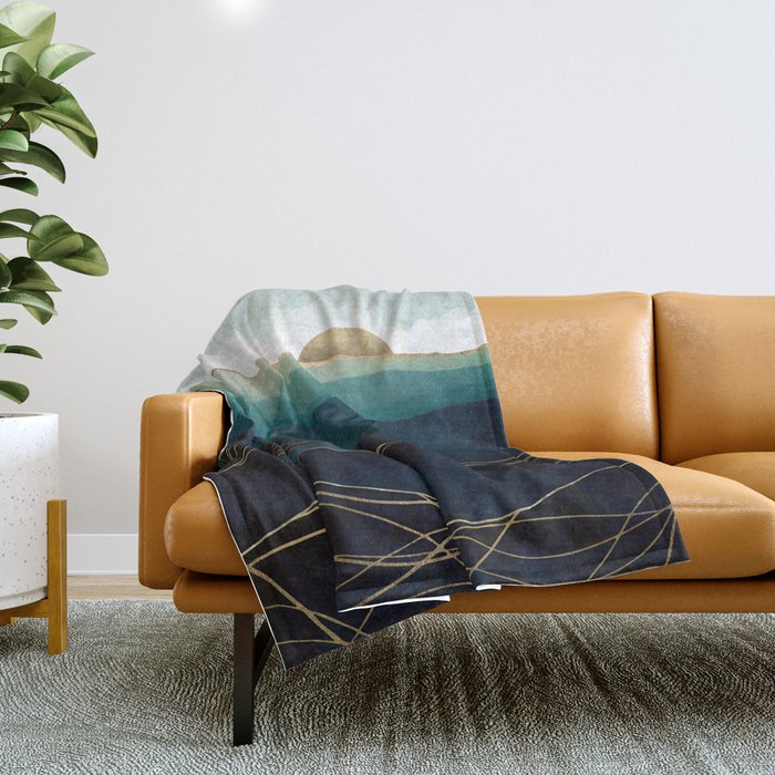 Indigo Waters Throw Blanket Gallery Image 1