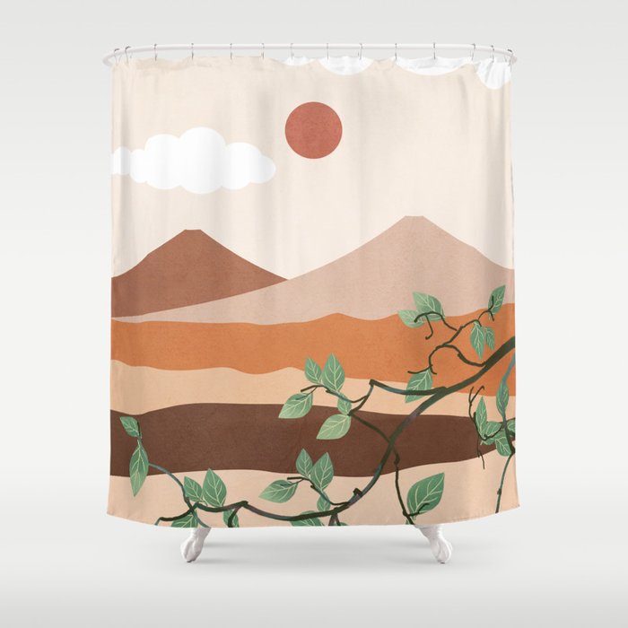 Breeze over the landscape 01 Shower Curtain Gallery Image 1