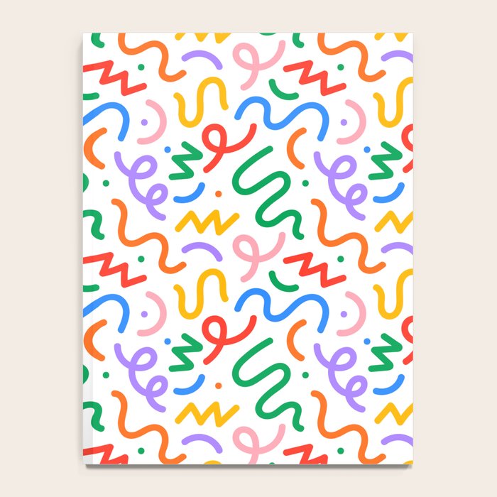 Colorful fun line doodle art pattern Notebook Gallery Image 4