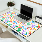 Colorful fun line doodle art pattern Desk Mat Gallery Image 2