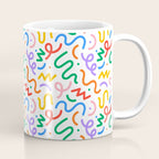 Colorful fun line doodle art pattern Coffee Mug Gallery Image 1