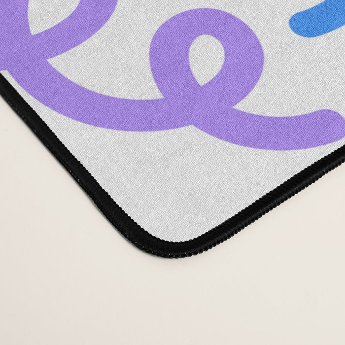 Colorful fun line doodle art pattern Desk Mat Gallery Image 4