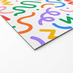 Colorful fun line doodle art pattern Welcome Mat Gallery Image 2