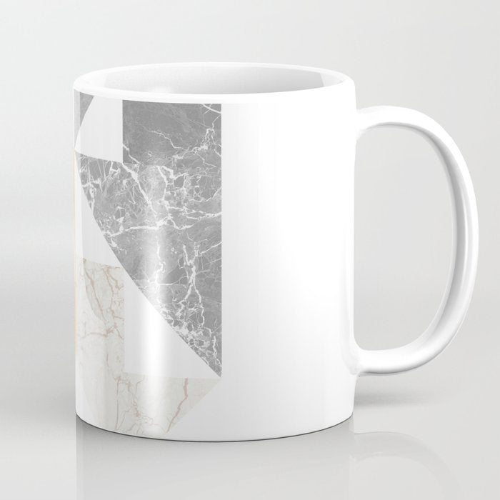 Marble Geometric Grey/White Coffee Mug Gallery Image 1