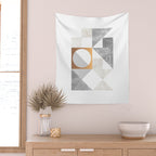 Marble Geometric Grey/White Wall Tapestry Gallery Image 2