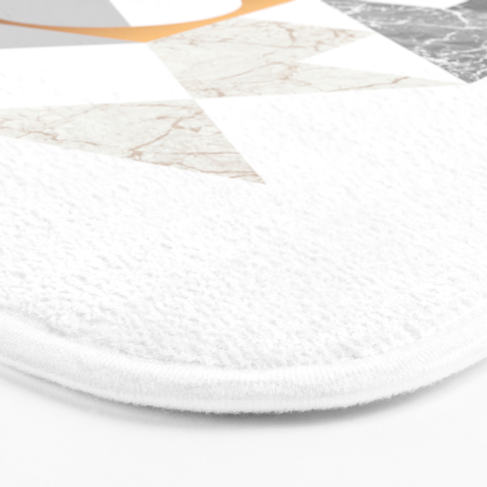 Marble Geometric Grey/White Bath Mat Gallery Image 3