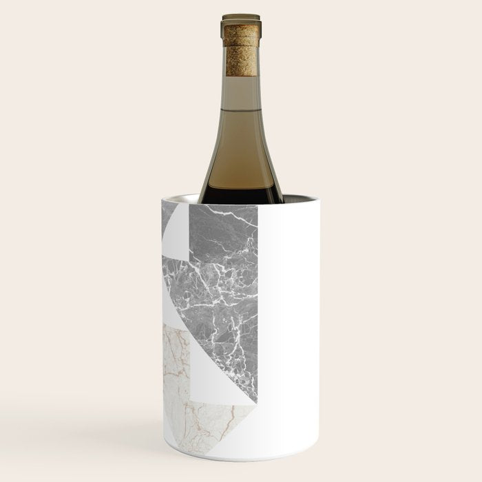 Marble Geometric Grey/White Wine Chiller Gallery Image 3