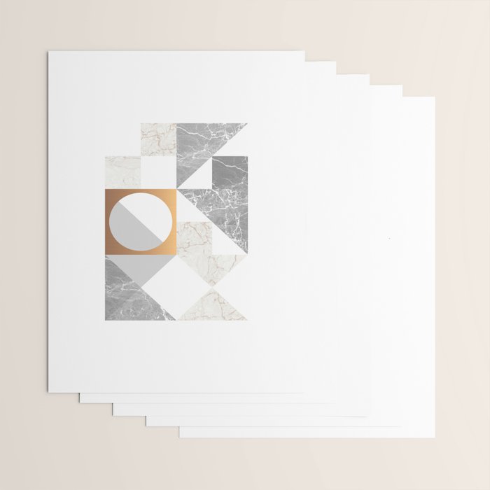 Marble Geometric Grey/White Wrapping Paper Gallery Image 3