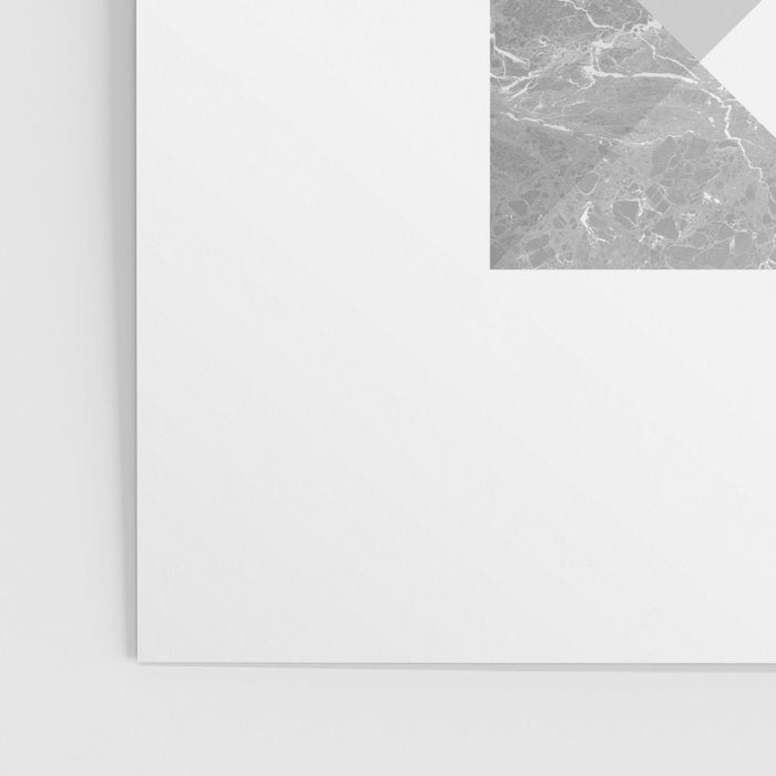 Marble Geometric Grey/White Poster Gallery Image 3